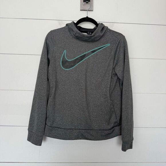 Nike Dri Fit Boys XL Grey Hoodie Pullover - Picture 1 of 5